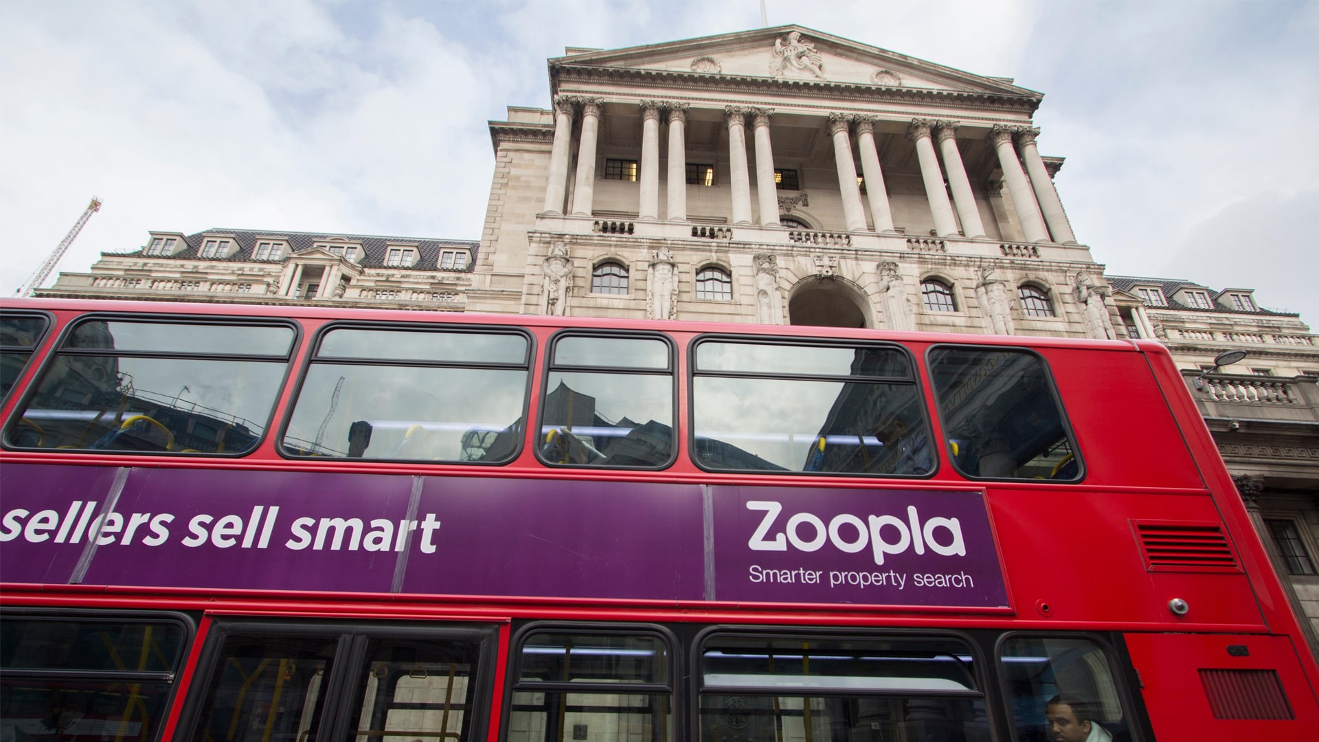 Zoopla advertisement on a London bus