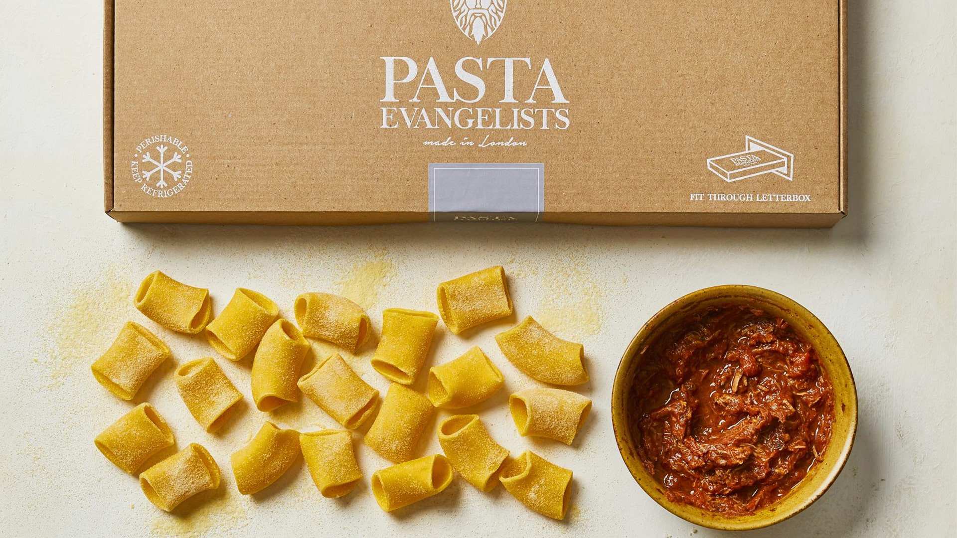 A Pasta Evangelists box and contents