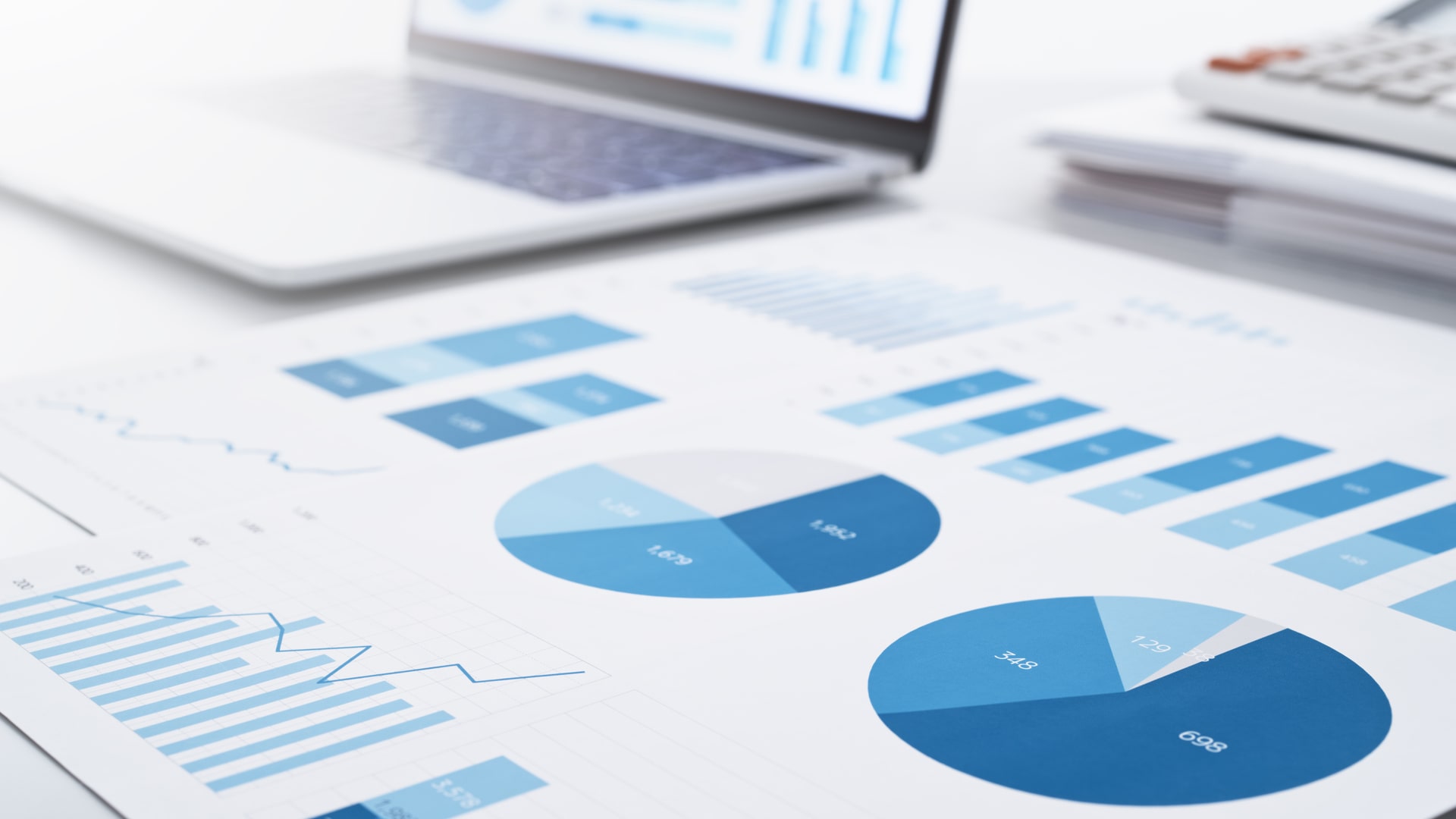 Charts, and a laptop