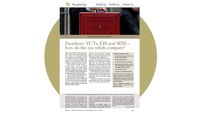 Cover: How do VCT, EIS and SEIS tax reliefs compare?